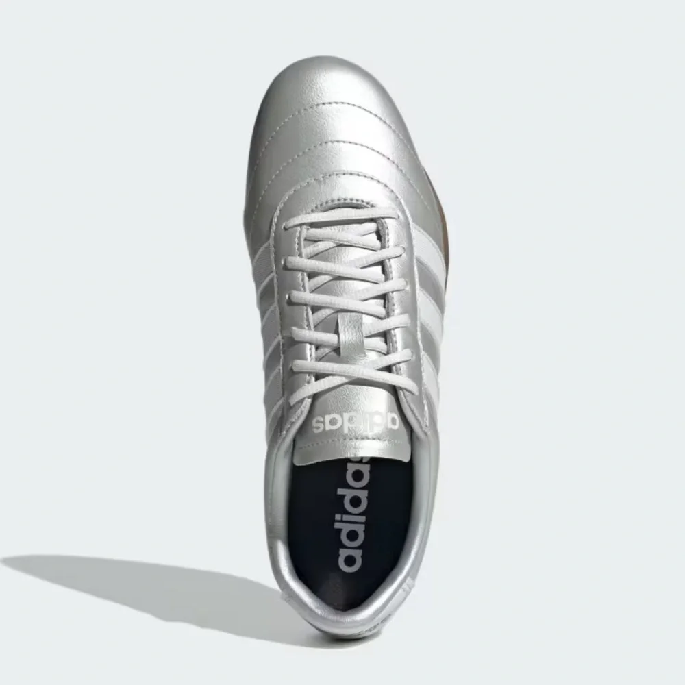 Adidas Grand Court Metallic Silver Sneakers Women’s Casual Shoes Gum Sole Sz 8.5